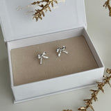 SILVER BOWY ~ EARRINGS