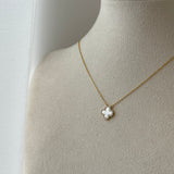 SPARKLE CLOVER PEARL* STERLING SILVER NECKLACE