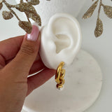 BIG GOLDEN PEARL ~ EARRINGS